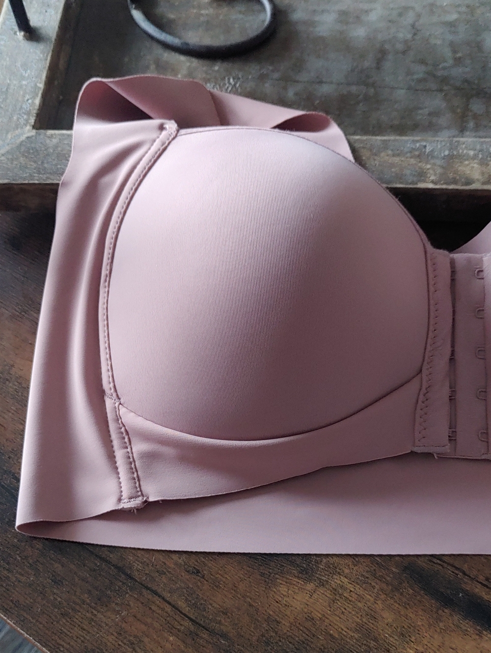 NWOT Fallsweet Size 42 Front Closure Brown Padded Wirefree Bra - Picture 2 of 9